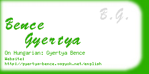 bence gyertya business card